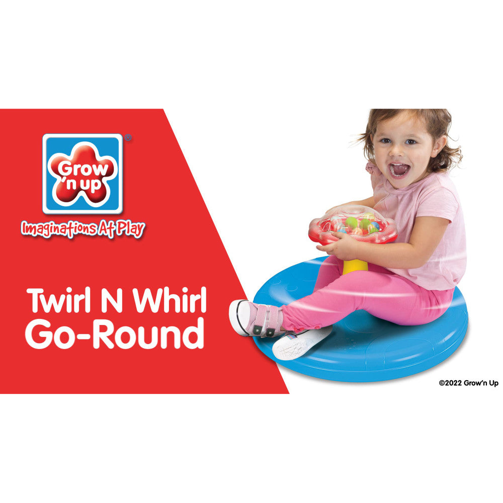 Grow'N Up Twirl'n Whirl Go-Round - Toddler Spinning Activity Toy for Indoor and Outdoor Play