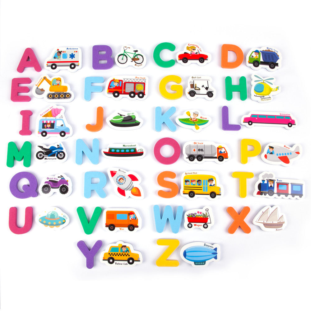 Crayola: ABC Matching Magnet Set – Vehicle-To-Go, Toddler Kids 3+