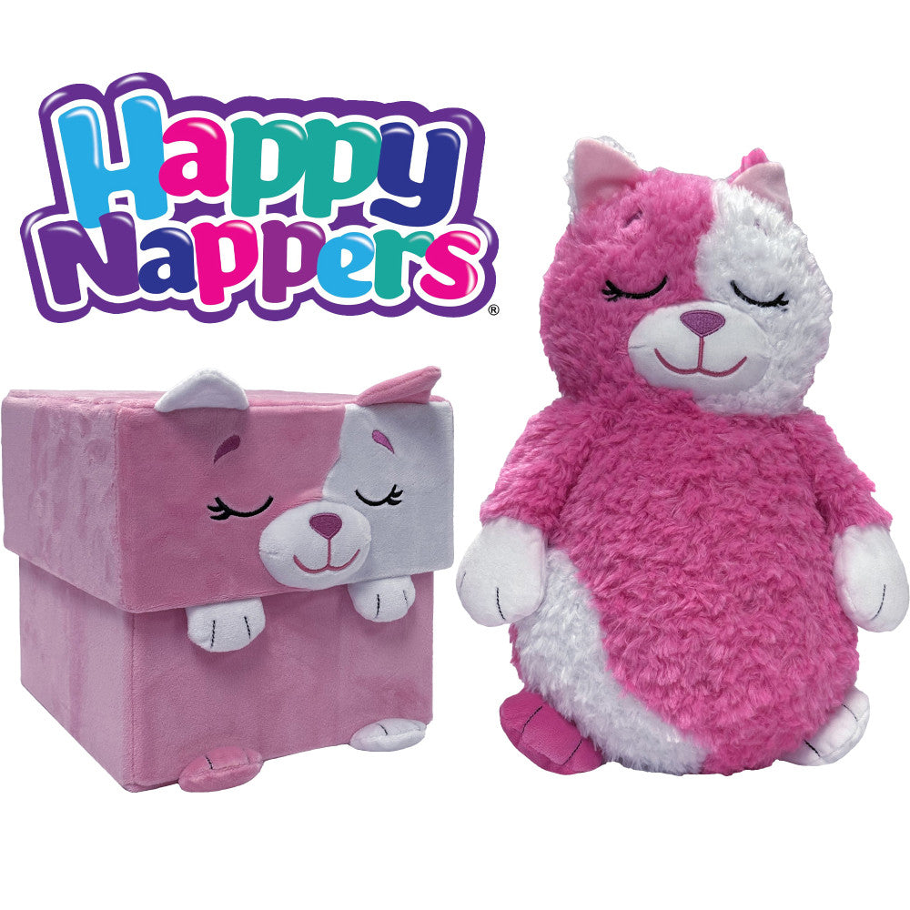 Happy Nappers: Adorable Storables - Cat - Pink & White