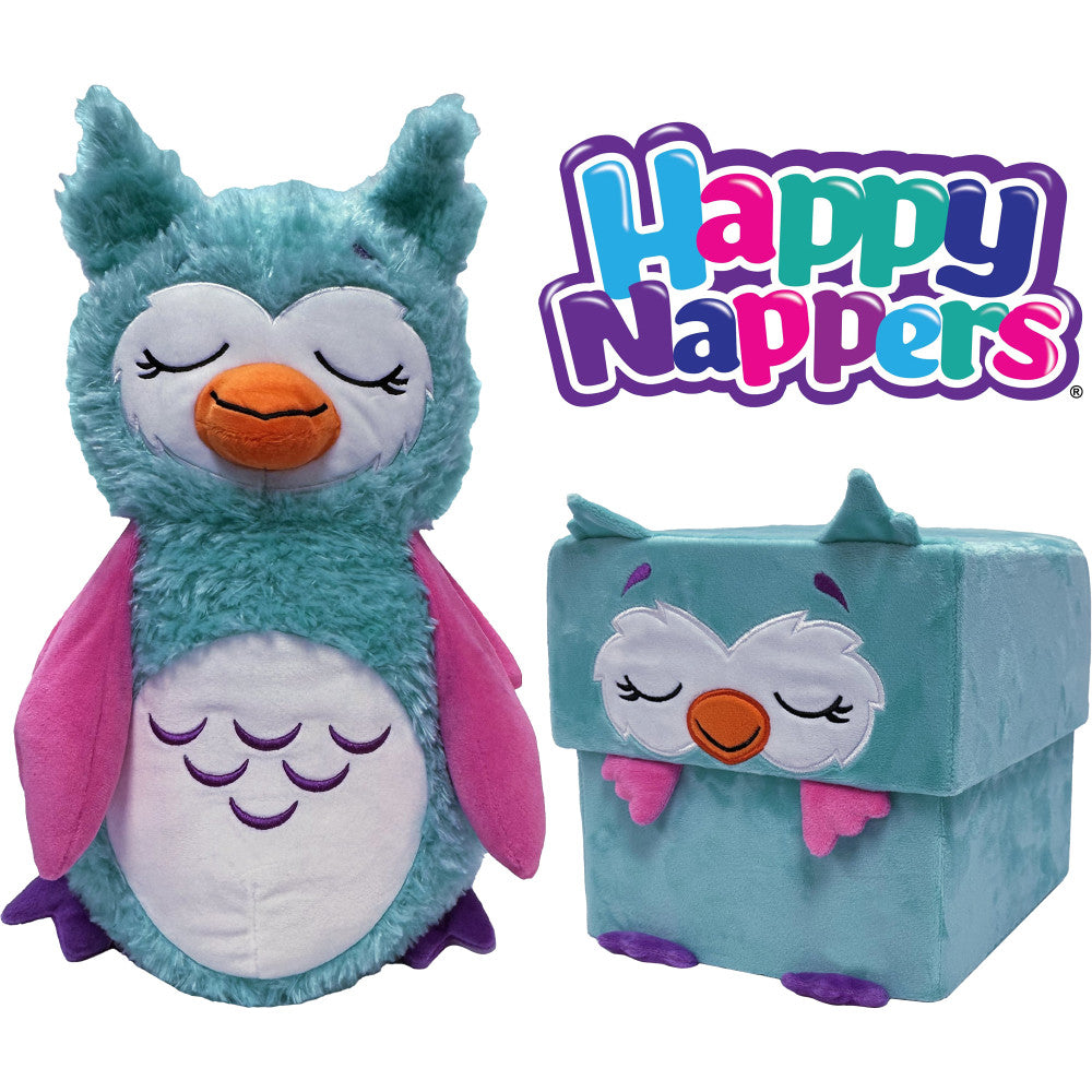 Happy Nappers: Adorable Storables - Owl - Teal & Pink