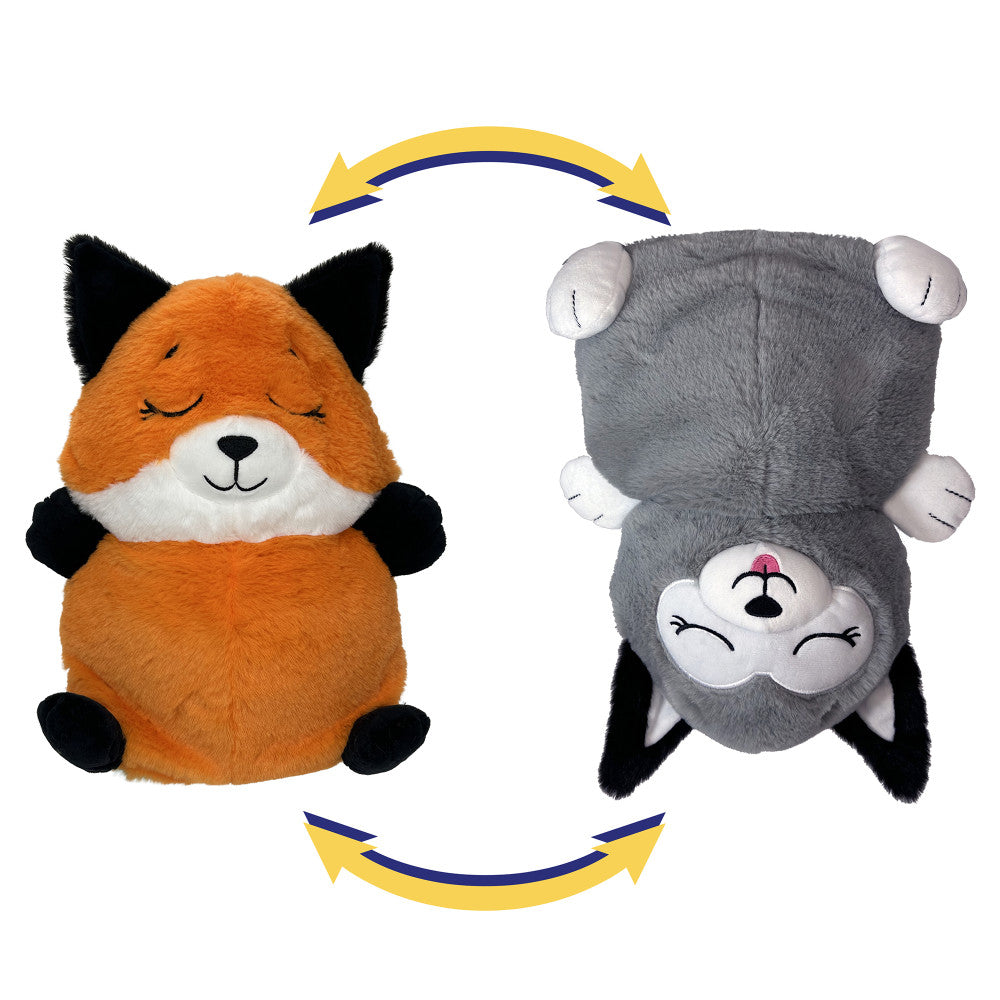 FlipaZoo: Upside Down Inside Out - Fox To Husky - 2-In-1 Animal Plush