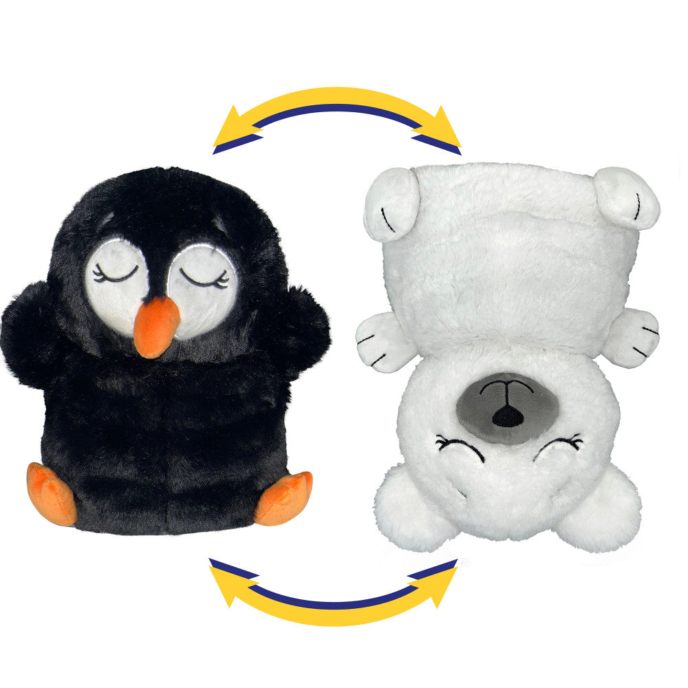 FlipaZoo: Upside Down Inside Out - Penguin to Bear - 2-In-1 Animal Plush