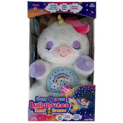 Happy Nappers: Lullabrites Sweet Dreams - Unicorn & White -Purple