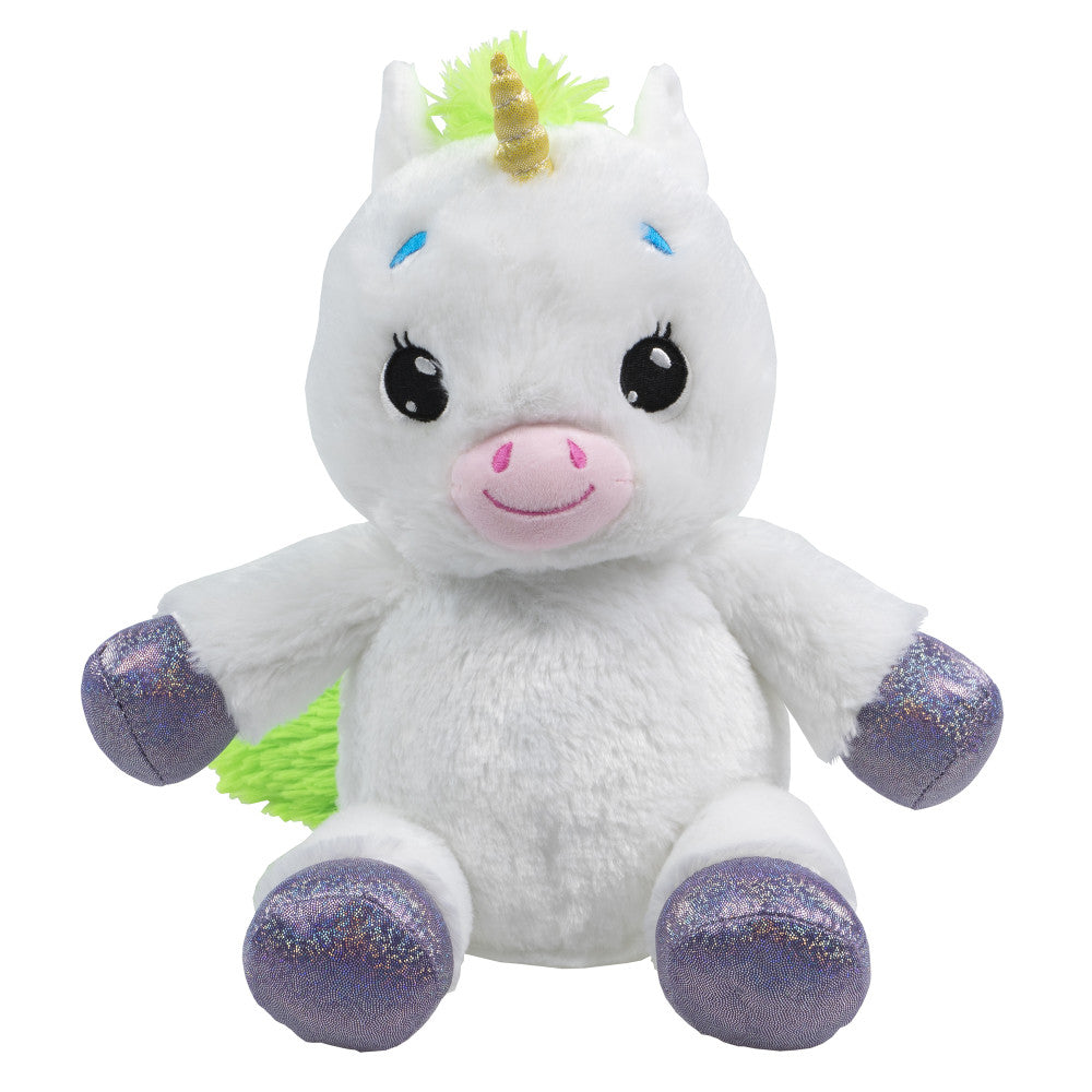 Happy Nappers: Lullabrites Unicorn - Musical Light Up Bedtime Plush - White & Green