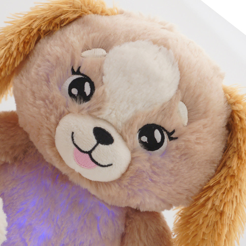 Happy Nappers: Lullabrites Brown Dog - Musical Light Up Bedtime Plush