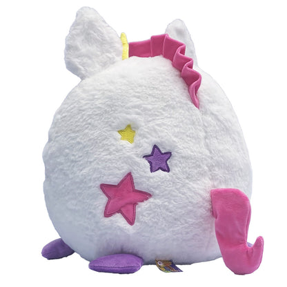 Hangry Petz: Luna Unicorn - 12" White-Pink-Purple Animal Plush, Squeeze For Sounds