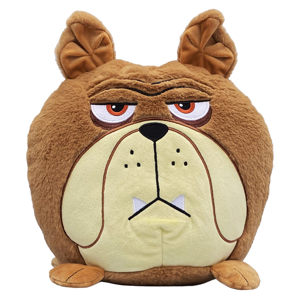 Hangry Petz: Charlie Bulldog - 12" Brown Animal Plush, Squeeze Tummy For Sounds