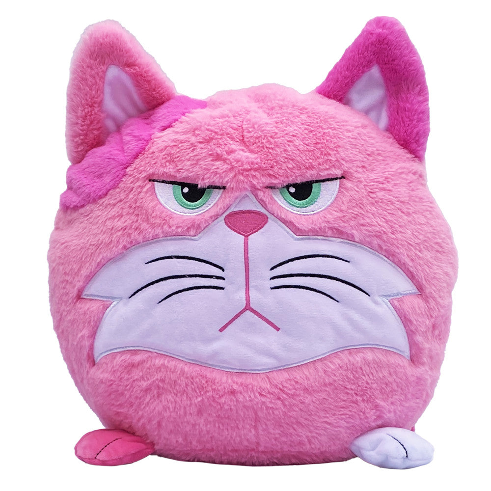 Hangry Petz: Lucy Pink Cat - 12" Animal Plush, Squeeze Tummy For Sounds