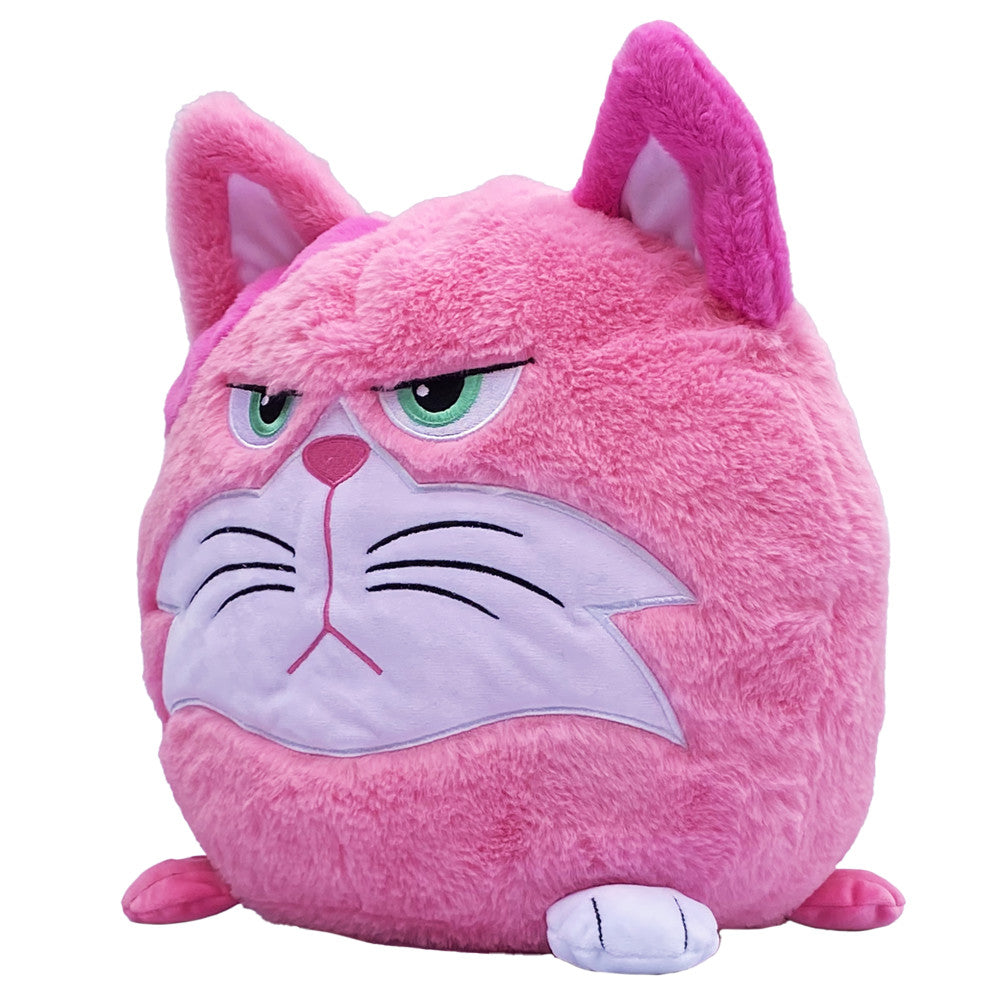 Hangry Petz: Lucy Pink Cat - 12" Animal Plush, Squeeze Tummy For Sounds