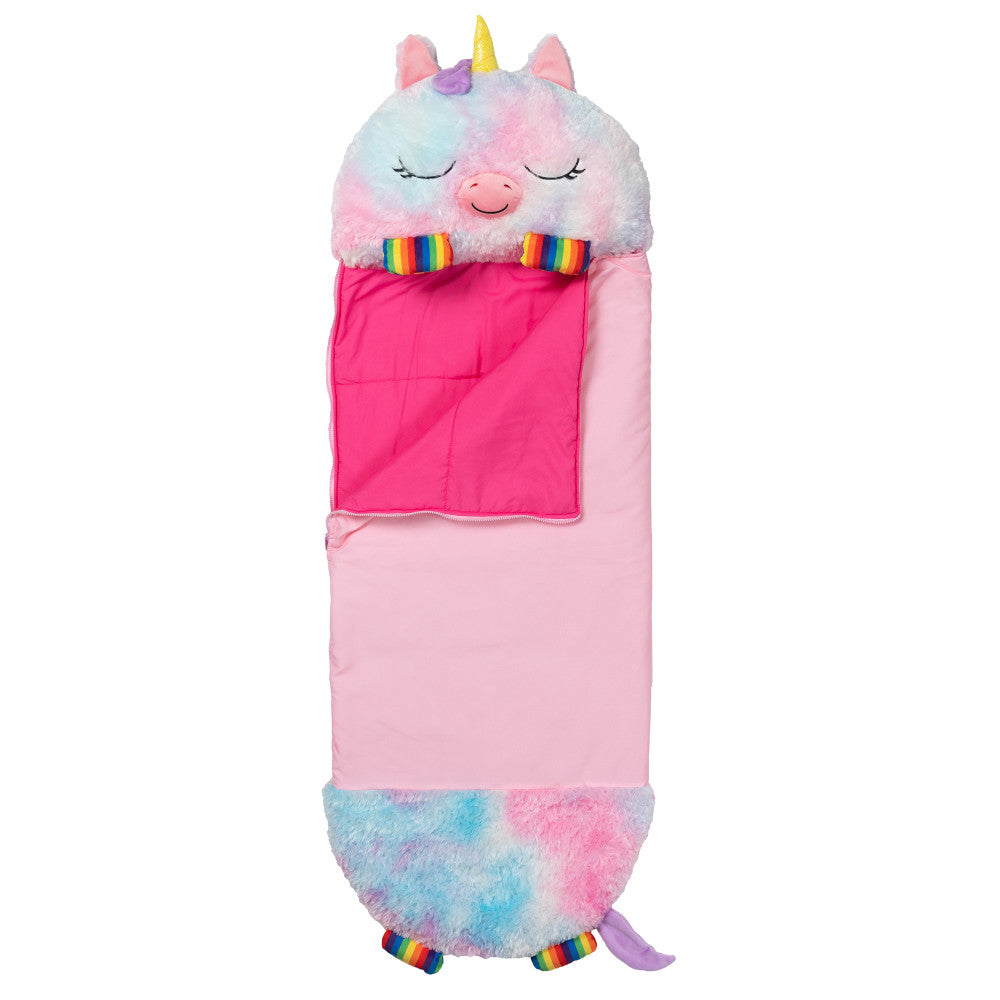 Happy Nappers: Pillow & Sleepy Sack: Medium - Rainbow Unicorn