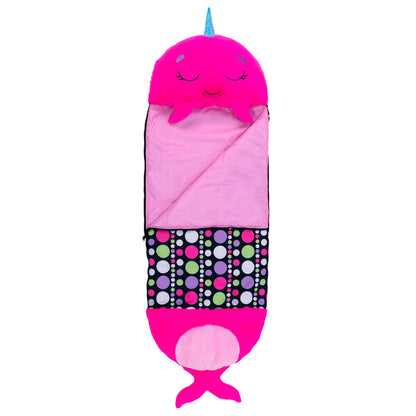 Happy Nappers: Pillow & Sleepy Sack: Large - Neil The Pink Narwhal, Kids 7+