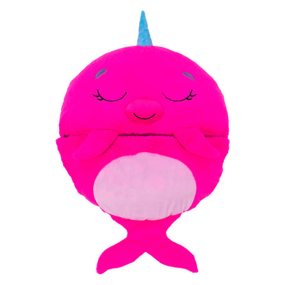 Happy Nappers: Pillow & Sleepy Sack: Large - Neil The Pink Narwhal, Kids 7+