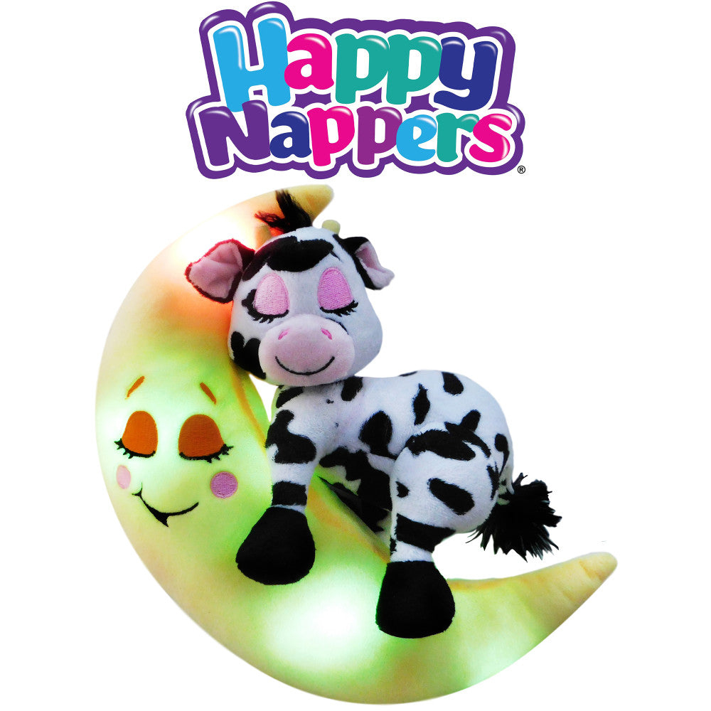 Happpy Nappers: Lullabrites Moon Pet - Cow - Lights & Sounds Plush