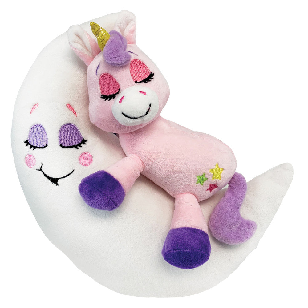 Happpy Nappers: Lullabrites Moon Pet - Unicorn - Pink-Purple - Light & Sounds Plush