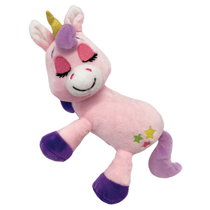 Happpy Nappers: Lullabrites Moon Pet - Unicorn - Pink-Purple - Light & Sounds Plush