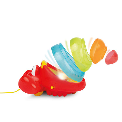 Winfun: Pull Along Crab Stacker - Lights & Sounds, Walking & Stacking Toy, Ages 12mo+