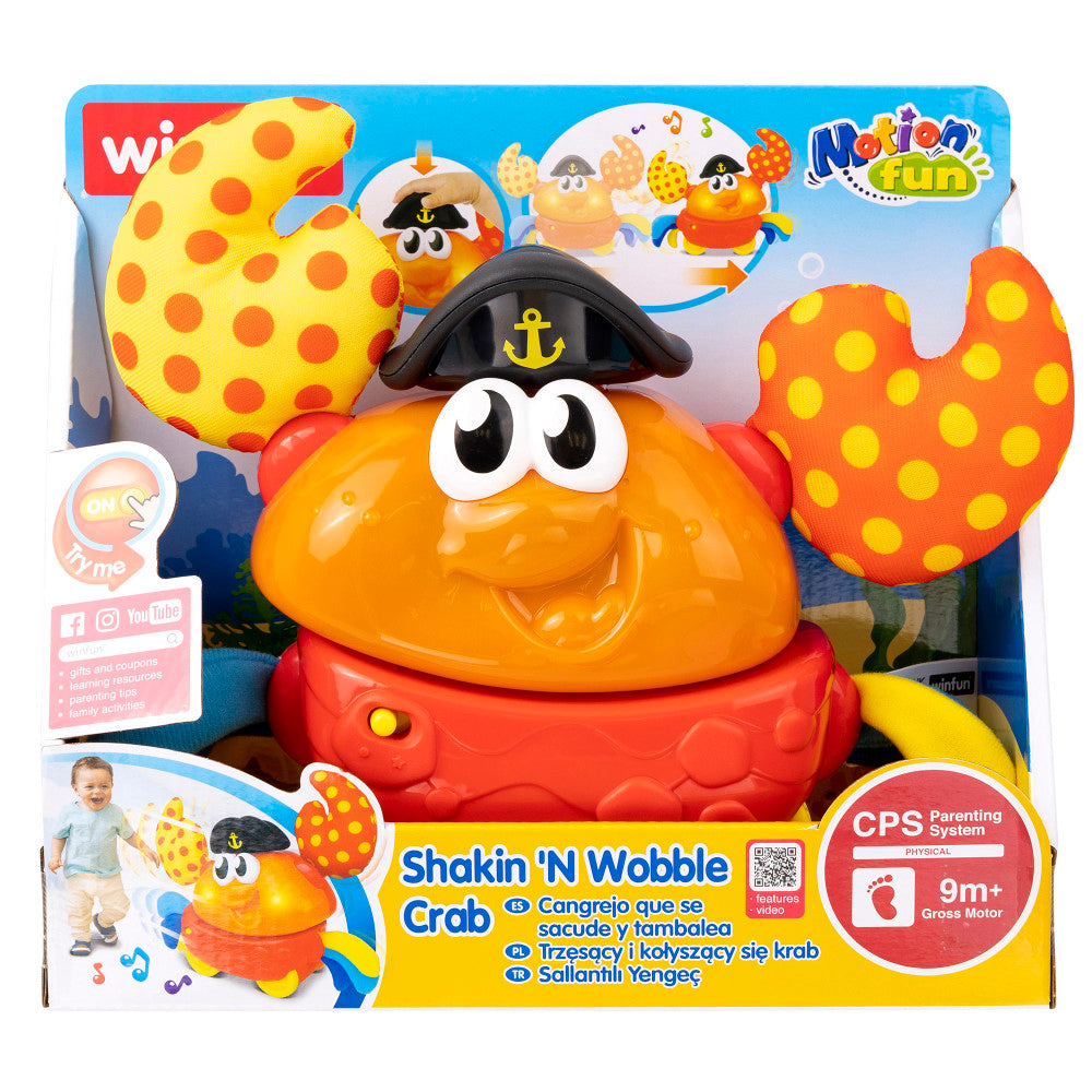 Winfun: Shakin 'N Wobble Crab - Lights & Sounds Motion Toy, Ages 9mo+