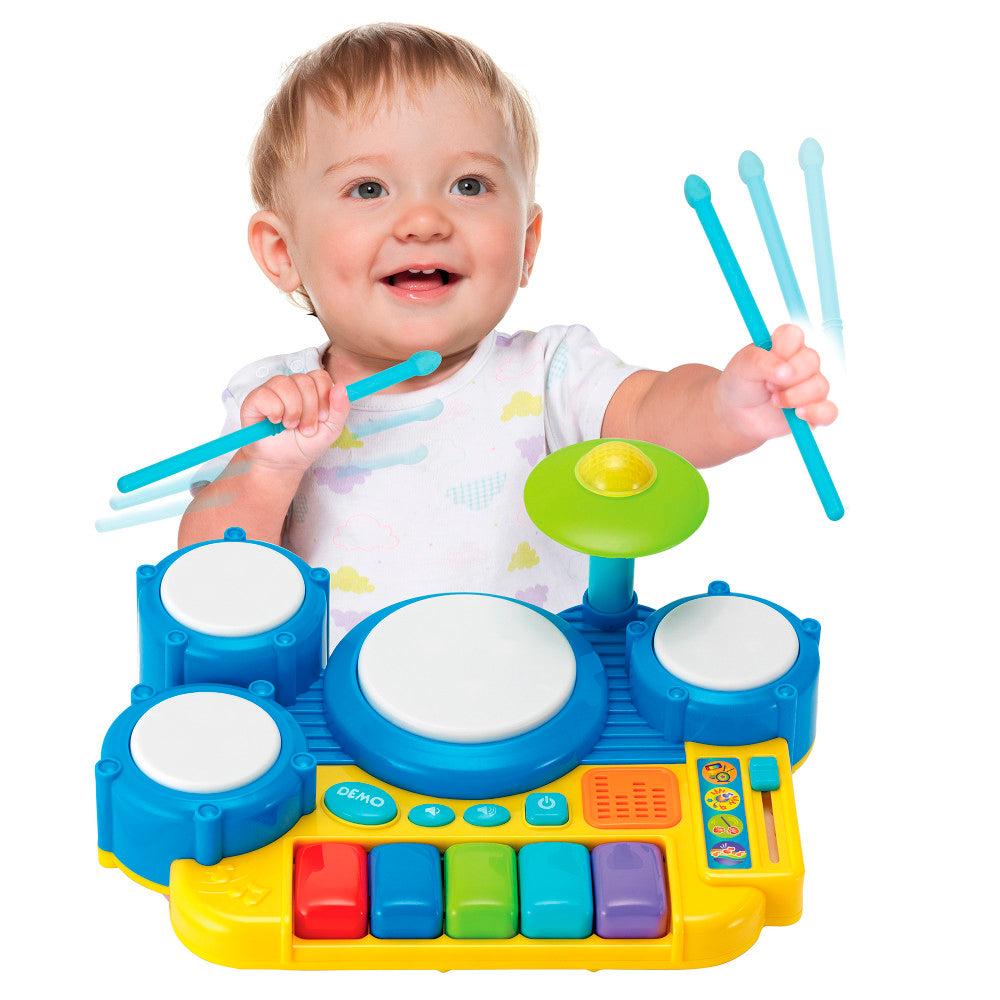 Winfun: Boppin' Beats Drum Set Keyboard - Lights & Sounds Toy, Ages 18mo+