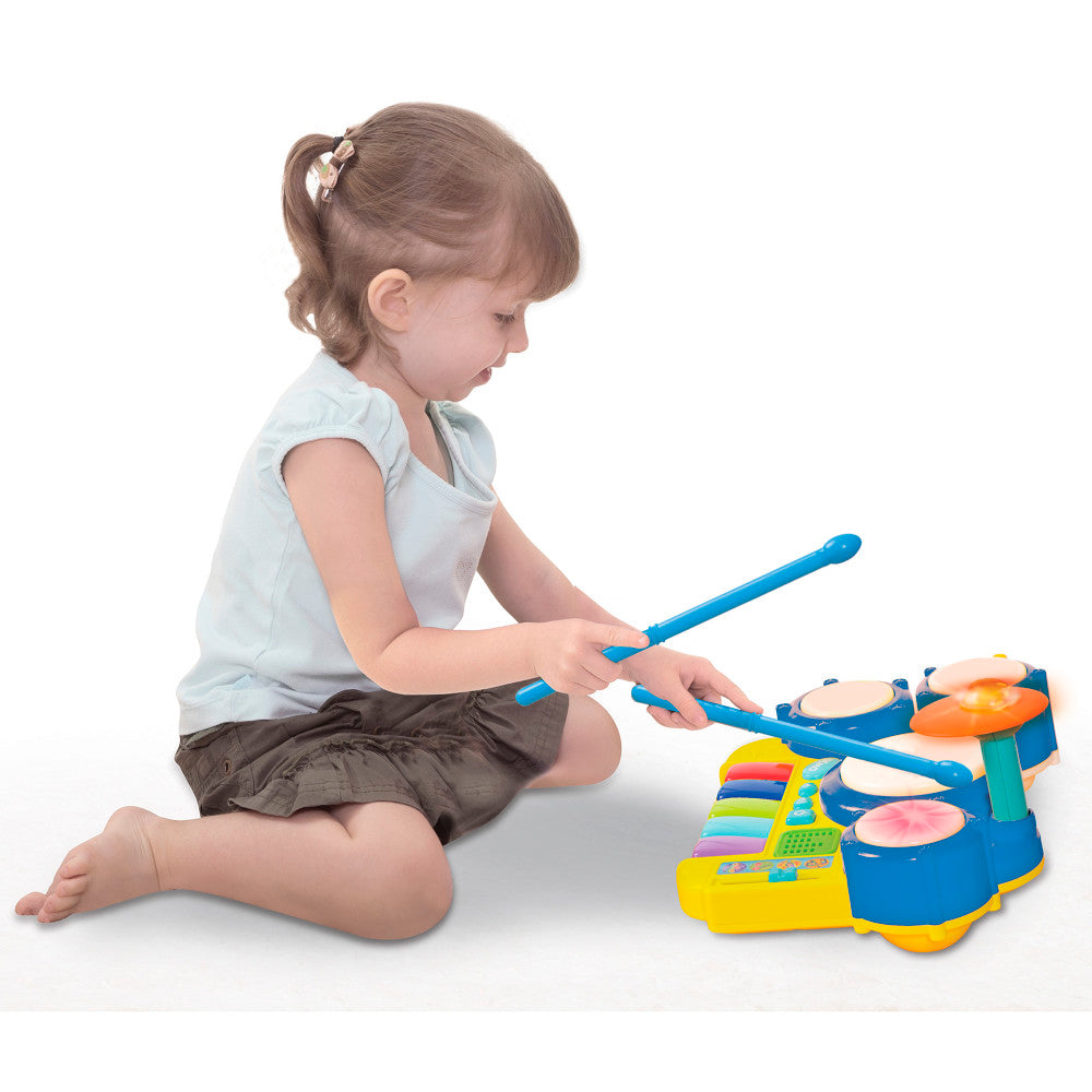 Winfun: Boppin' Beats Drum Set Keyboard - Lights & Sounds Toy, Ages 18mo+