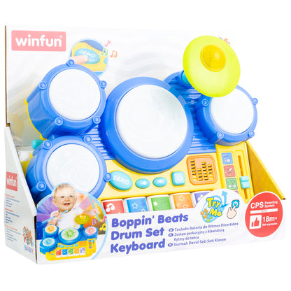 Winfun: Boppin' Beats Drum Set Keyboard - Lights & Sounds Toy, Ages 18mo+