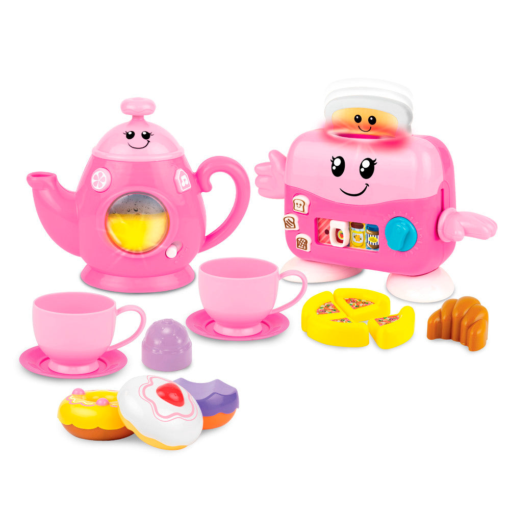 Winfun: Mycook Master - Toast 'N Fun Tea Set - Pink - Lights & Sounds, Ages 18mo+