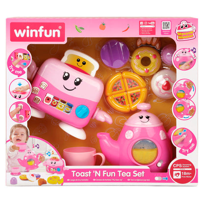 Winfun: Mycook Master - Toast 'N Fun Tea Set - Pink - Lights & Sounds, Ages 18mo+