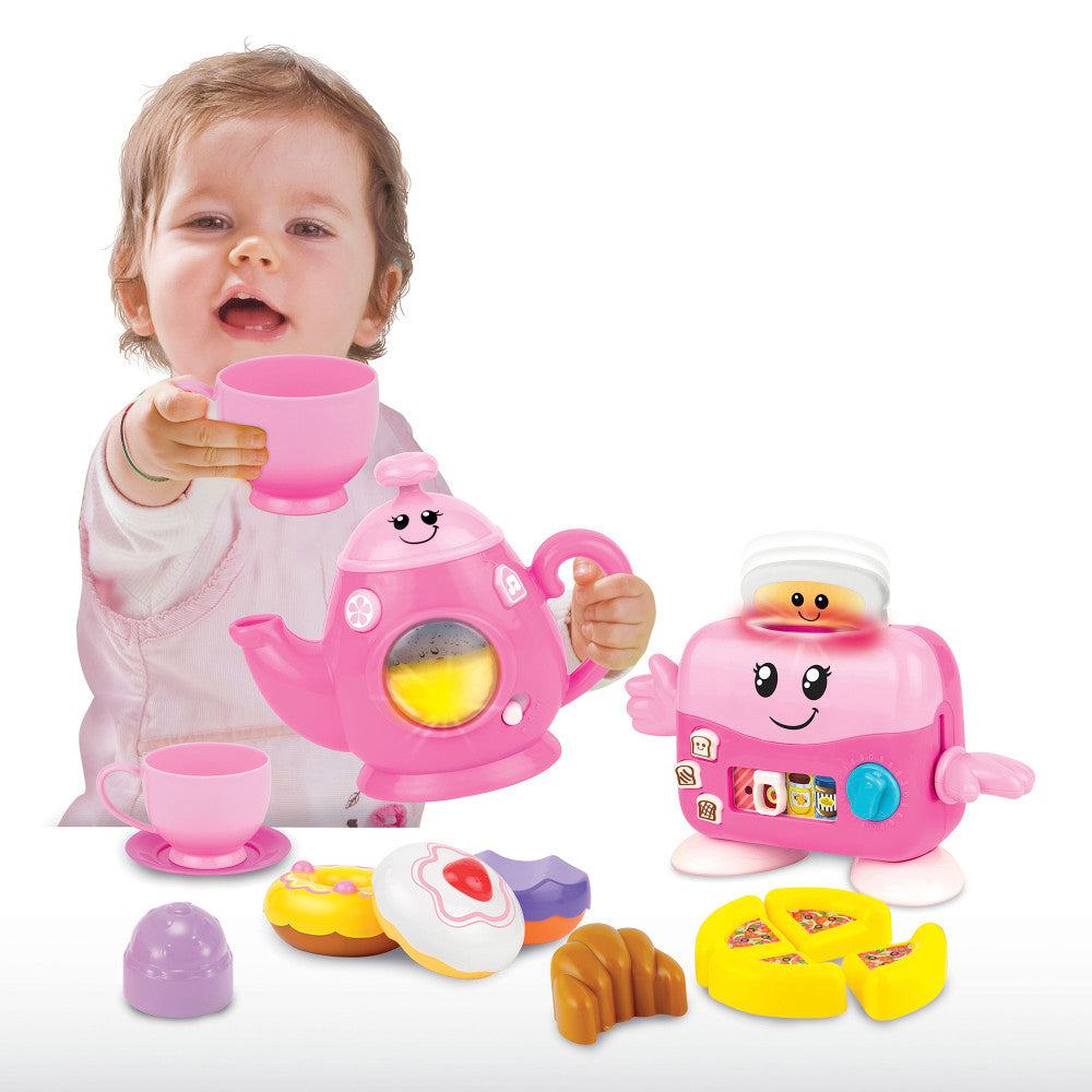 Winfun: Mycook Master - Toast 'N Fun Tea Set - Pink - Lights & Sounds, Ages 18mo+