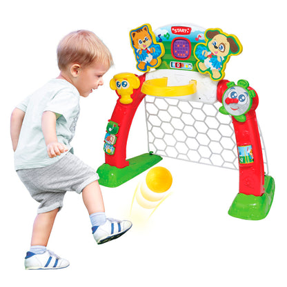 Winfun: 4-In-1 Sports Center - 4 Modes: Soccer, Basketball, Bowling, & Golf, LED Screen, Ages 18mo+