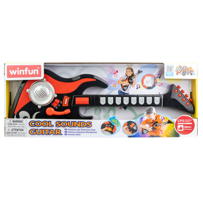 Winfun: Cool Sounds: Guitar - Black & Red - 8 Key Instrument, Ages 3+