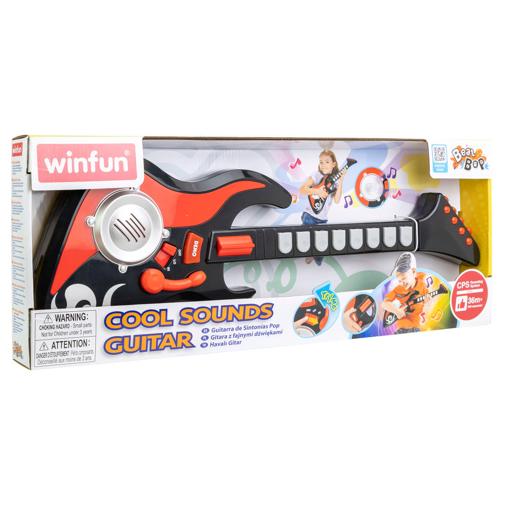 Winfun: Cool Sounds: Guitar - Black & Red - 8 Key Instrument, Ages 3+