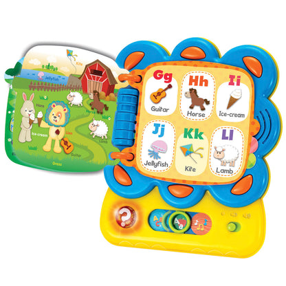 Winfun: Let's Read! Caesar The Lion - Lights & Sounds, Reading Toy, Ages 12mo+