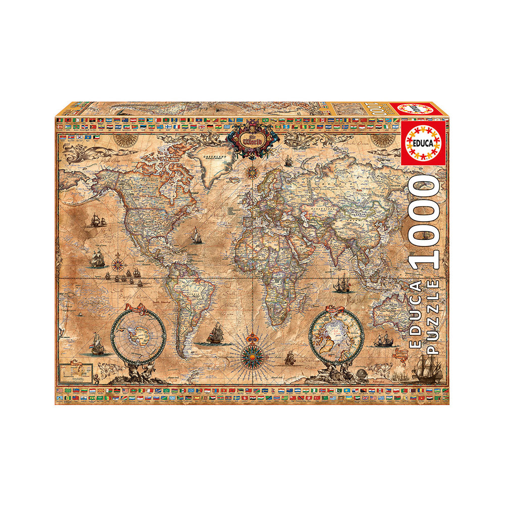 Educa Antique World Map Jigsaw Puzzle - 1000 pc