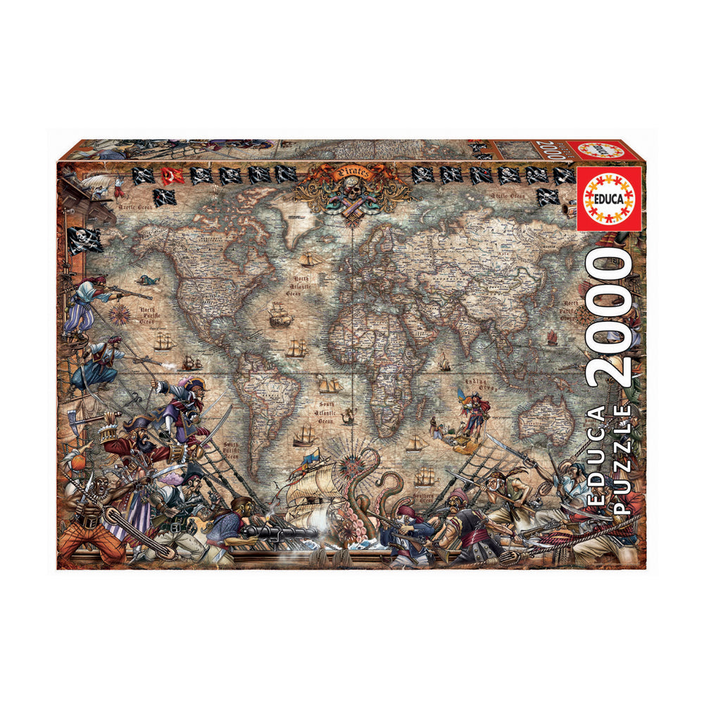 Educa Pirates Map Jigsaw Puzzle - 2000 pc