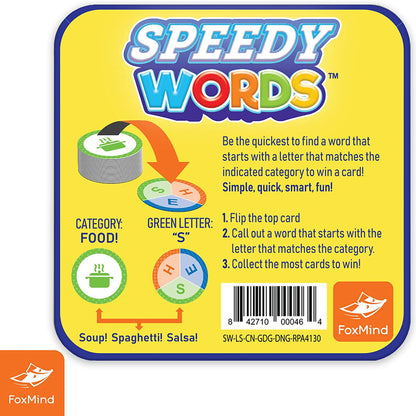 FoxMind Speedy Words Family Card Game