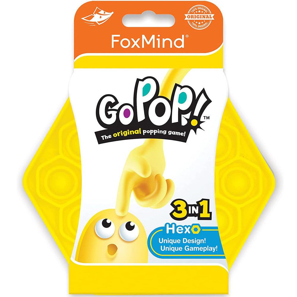 FoxMind Go Pop! Hexo Yellow - Strategic Bubble Popping Game