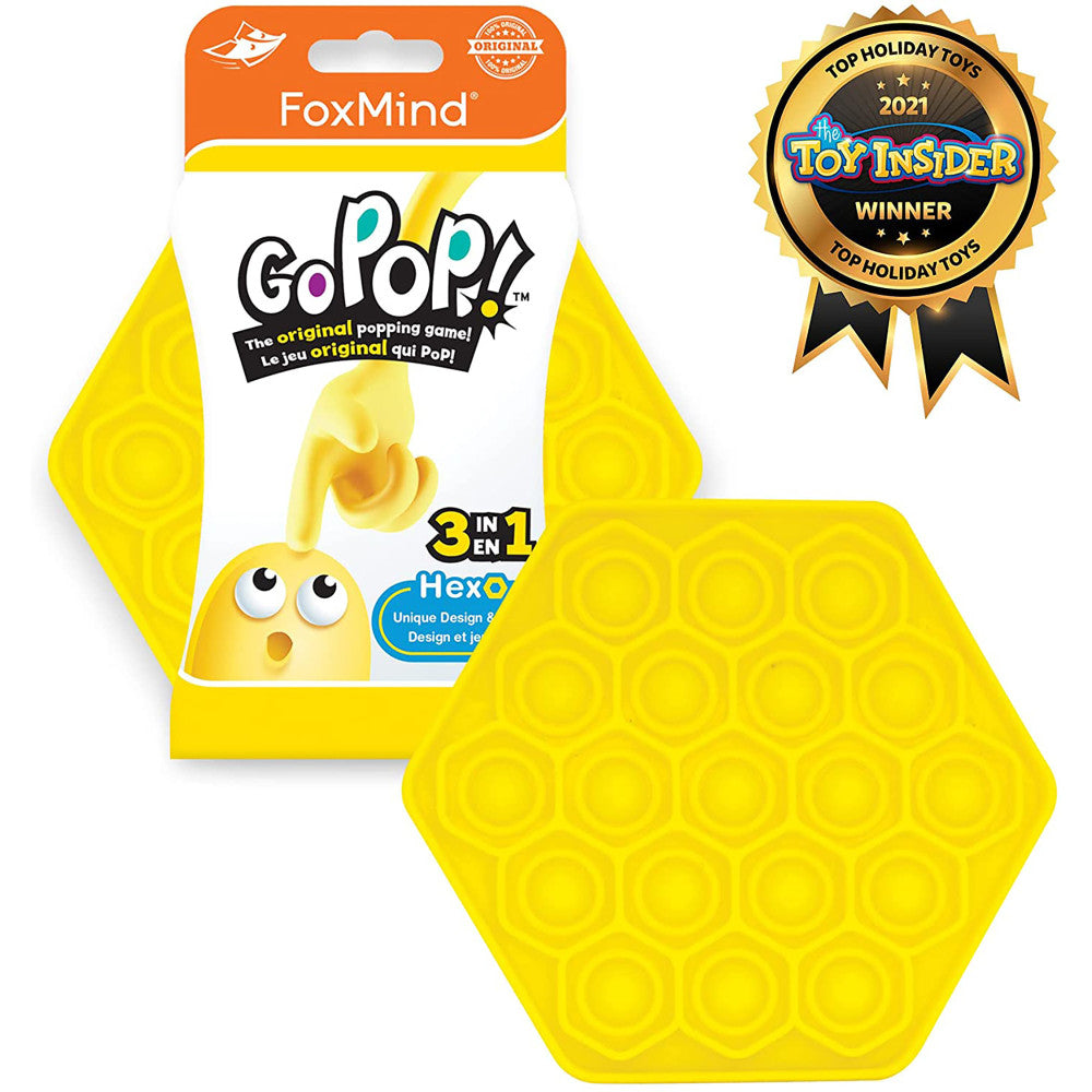 FoxMind Go Pop! Hexo Yellow - Strategic Bubble Popping Game