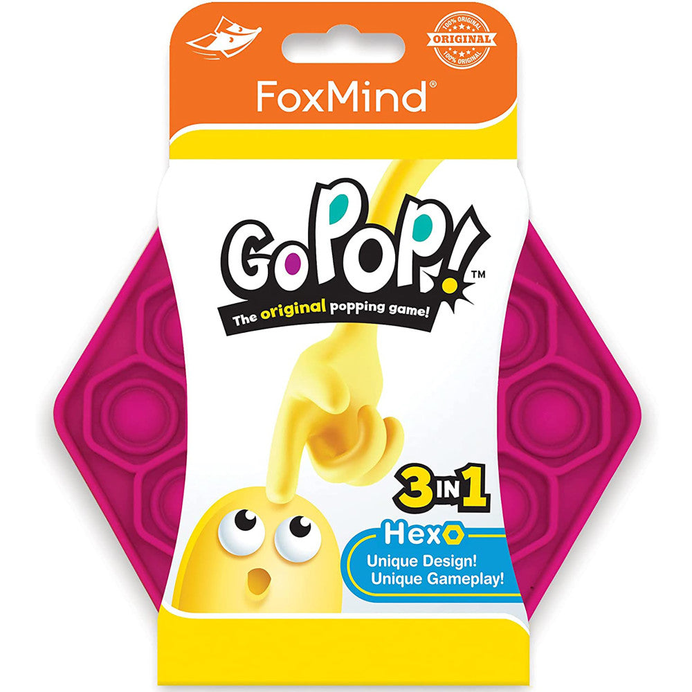 FoxMind Go Pop! Hexo Magenta Silicone Fidget Game