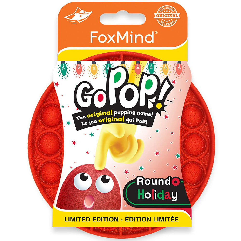 FoxMind Games Go Pop! Roundo Holiday Glitter Red Edition