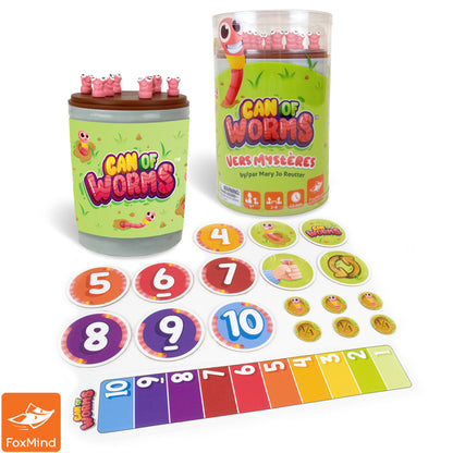 FoxMind Can of Worms Math and Memory Challenge Game, Ages 4+