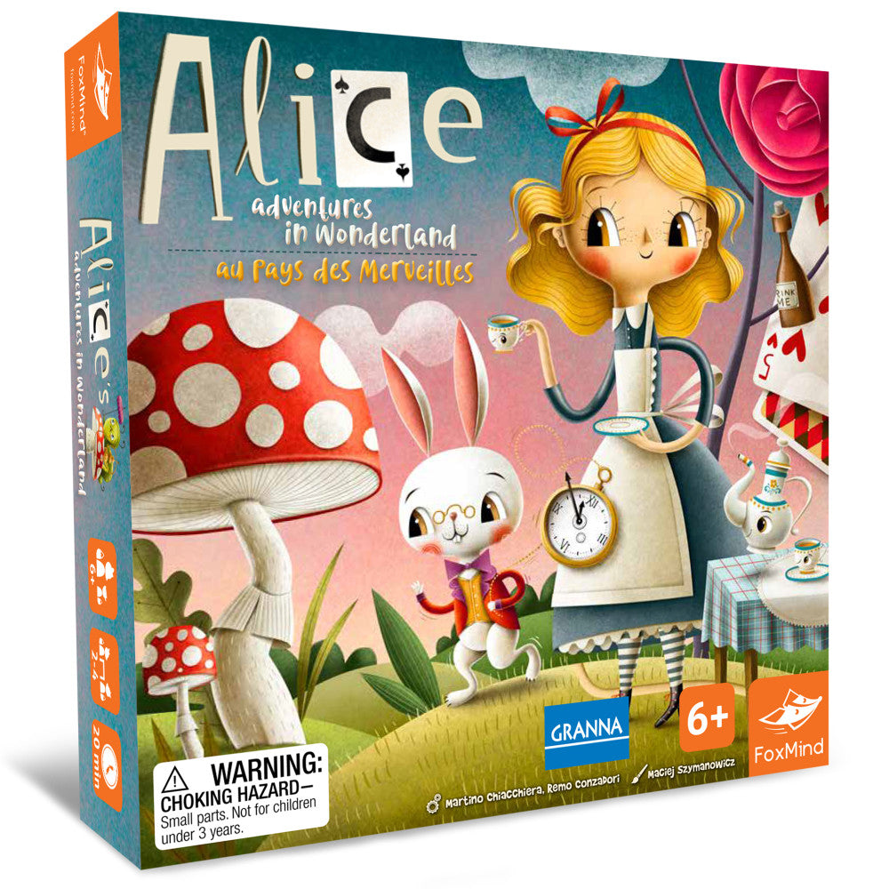 Alice's Adventures in Wonderland Board Game by FoxMind, Ages 6+