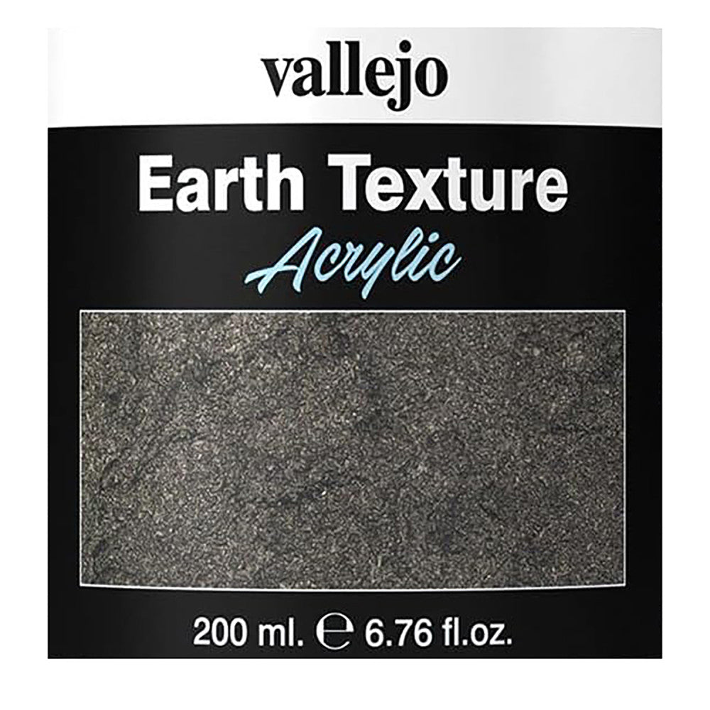 Vallejo Stone Textures Black Lava Acrylic Paint - 6.79 oz (200ml)