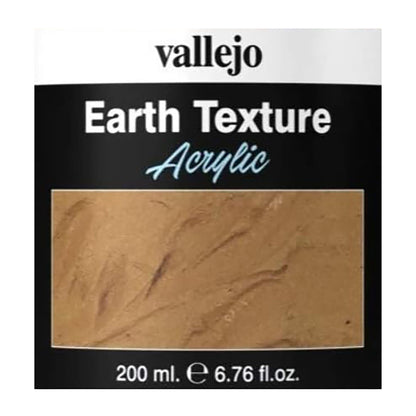 Vallejo Texture Acrylic Paint - Brown Earth 26219 - 6.79oz (200ml)