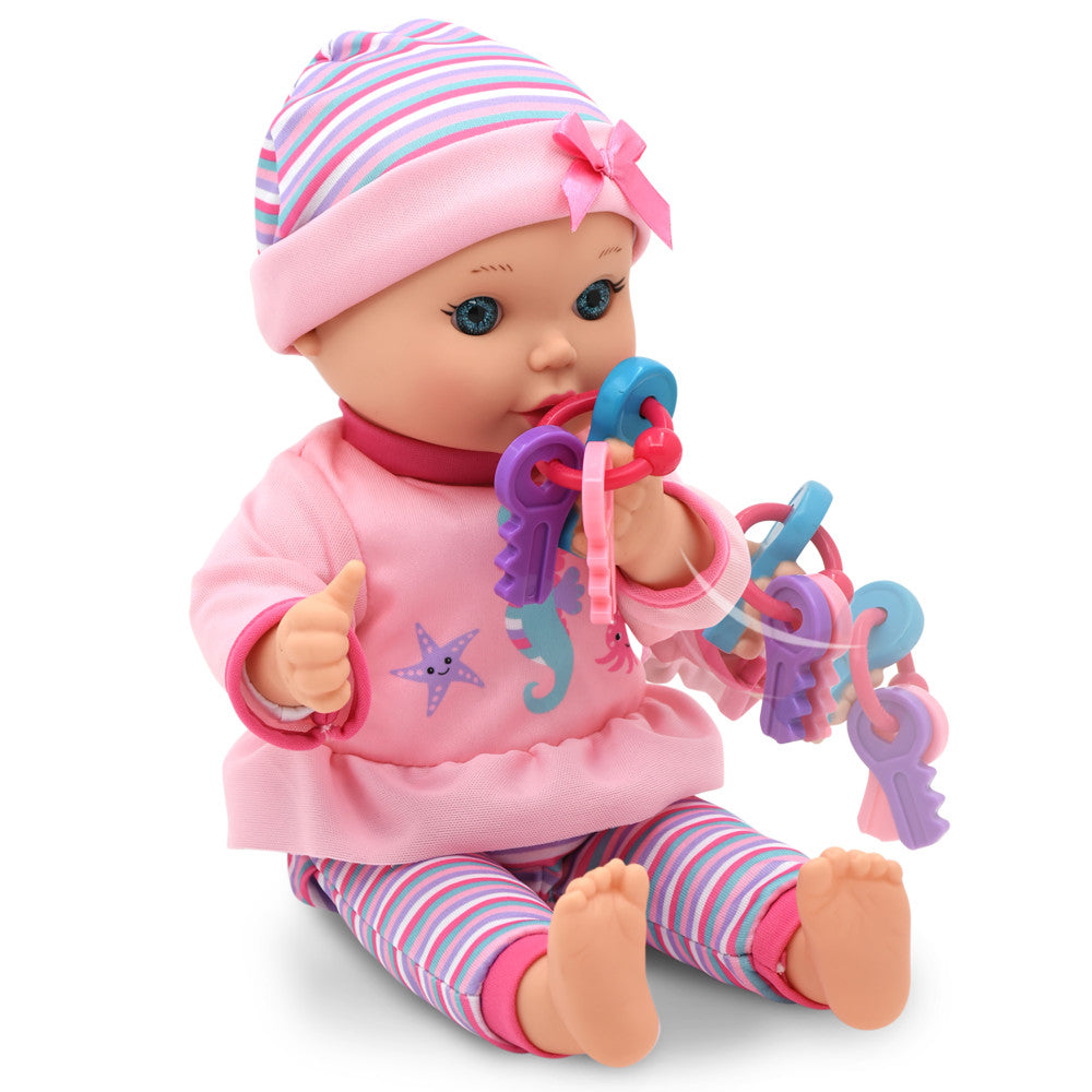 Little Darlings: Fun With Keys - 12" Baby Doll - Seahorse-Pink-Blue-Purple