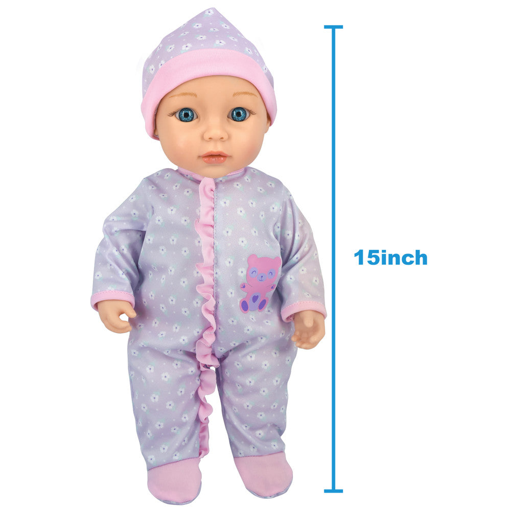 Cuddle Kids: Baby's First Check Up - 15" Doll - Pink & Purple