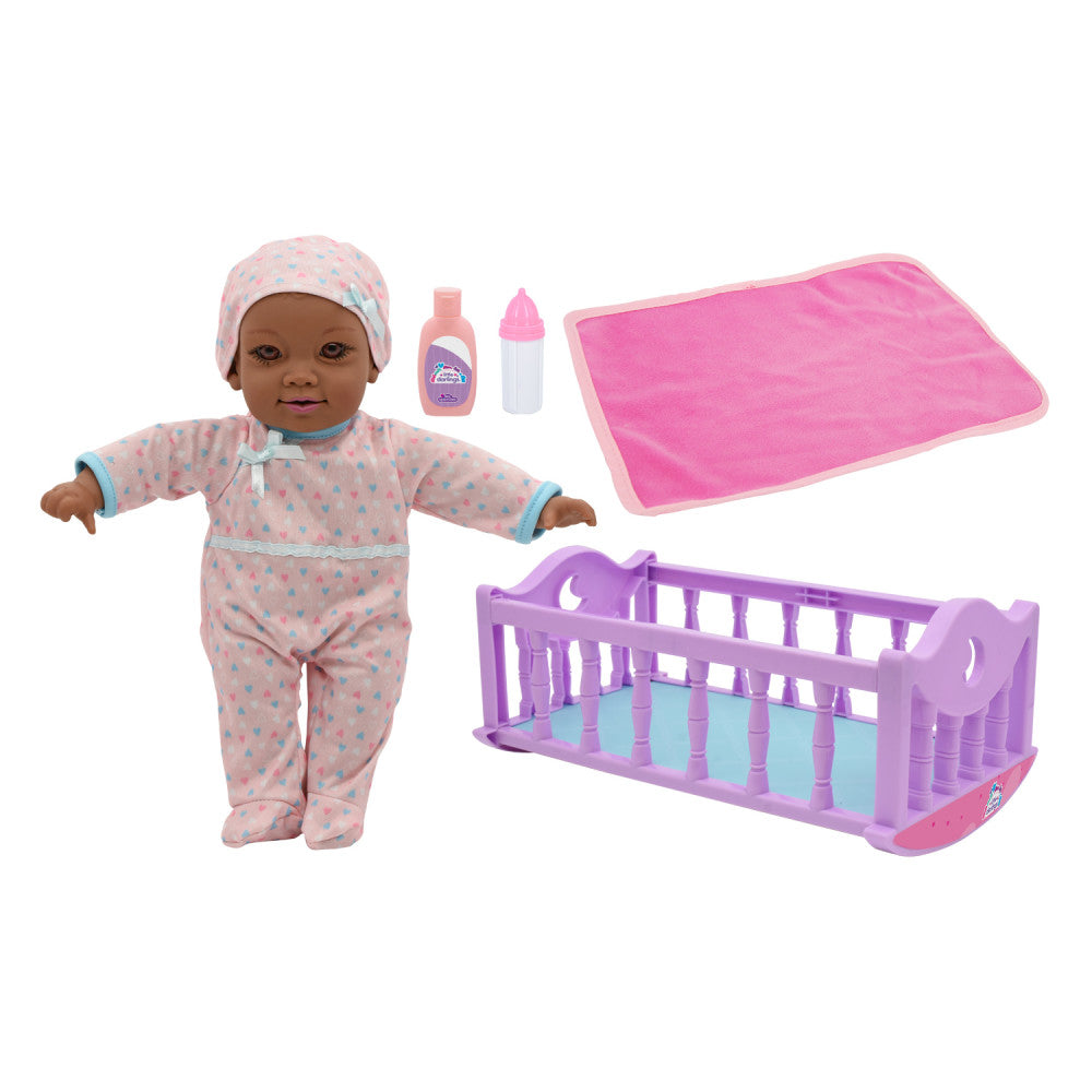 Little Darlings 12-inch Crib Time Fun - Interactive Baby Doll