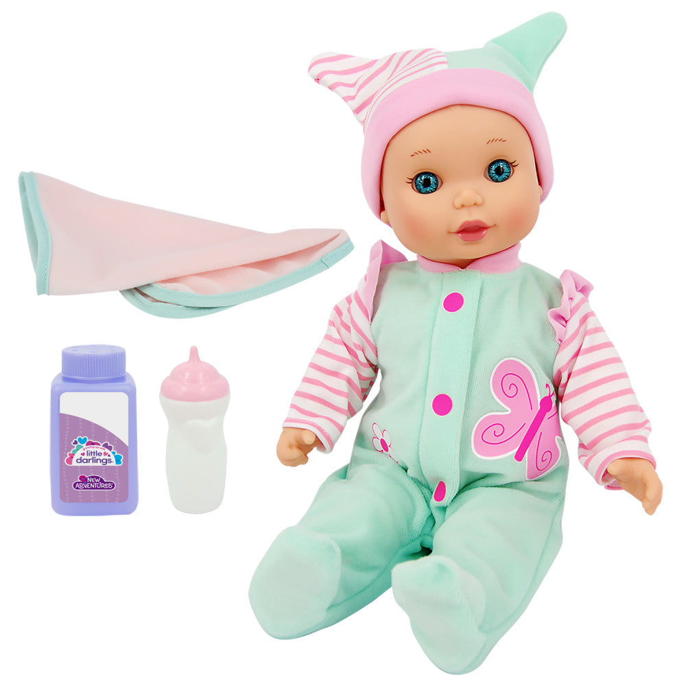 Little Darlings 12-inch - My First Baby with Green Pink Butterfly Outfit