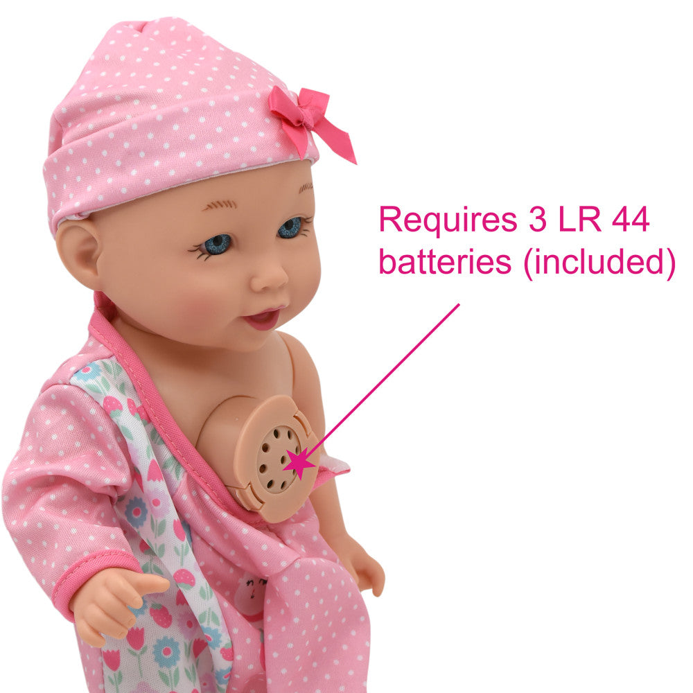 Little Darlings: 12" Talking Playtime Doll - Pink, Strawberry, Kitty - Kids Age 2+