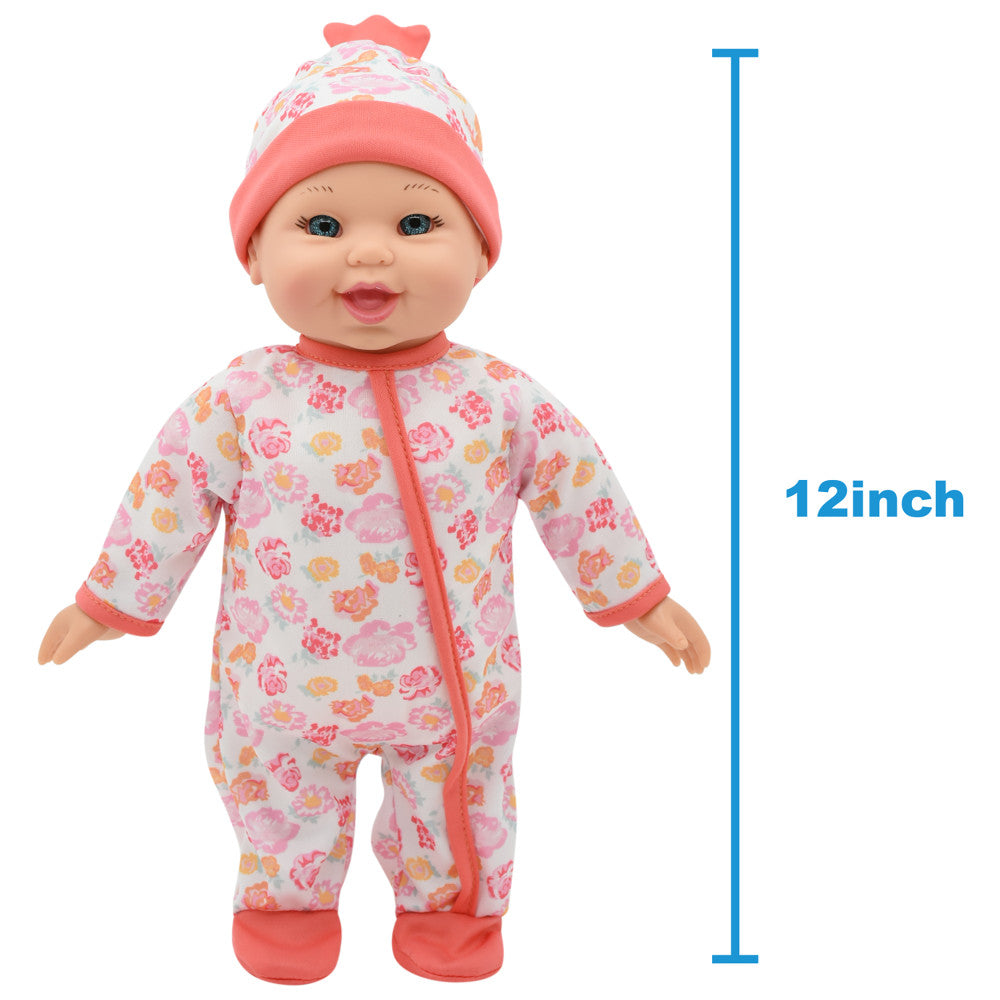 Little Darlings: Bouncing Baby Playset - 12" Doll - Pink & White