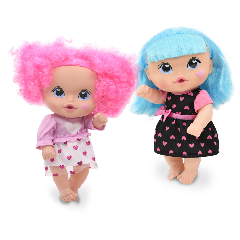 Cuddle Kids: 11" Yummy Hearts Dolls - 2 Pack Hard Body Dolls, Kids Age 2+