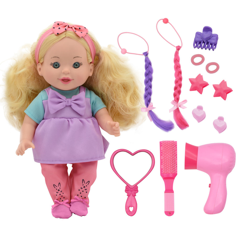 Lil Tots 12-inch Talking Hair Styling Playset - Interactive Doll